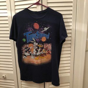 SpaceJam navy TuneSquad shirt, short sleeves, M